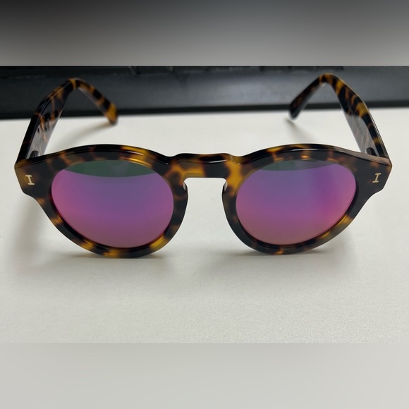 Illesteva Tortoise Sunglasses with Pink Lenses main image 6